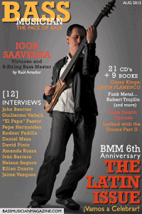 Bass Musician Magazine - HR Cover - August 2013 with Igor Saavedra