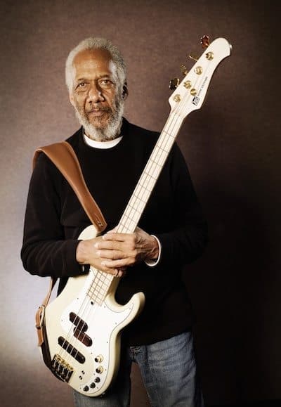Bass legend Chuck Rainey with his new Xotic signature model, the XPJ-1T