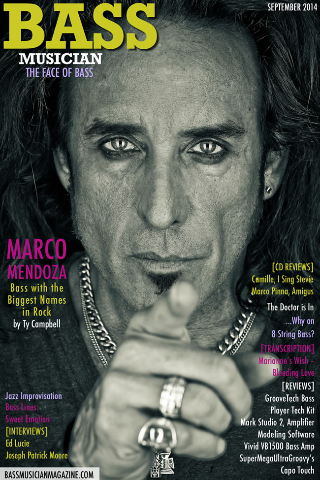 Marco Mendoza - Bass Musician Magazine, September 2014