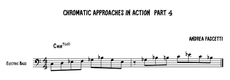 Jazz Improvisation for Bass with Andrea Fascetti- Chromatic Approaches Lines In Action Part 4