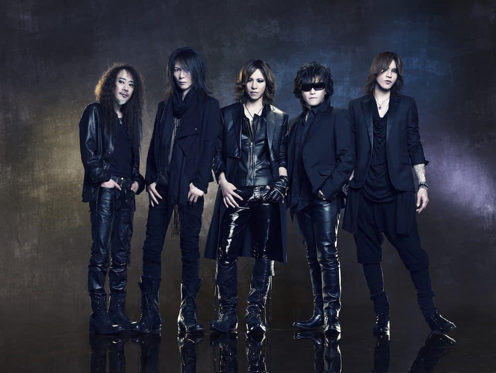 X JAPAN (L-R): Pata (guitar), Heath (bass), Yoshiki (composer, drums, piano), Toshi (vocals) and Sugizo (violin, guitar).