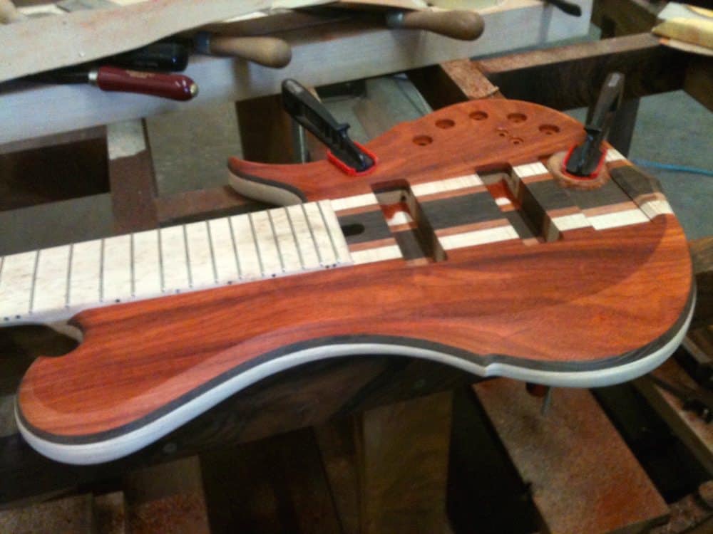 Bass Musician Magazine’s Year of the Luthier – Tony Walters, Mana Basso - Glade Carving