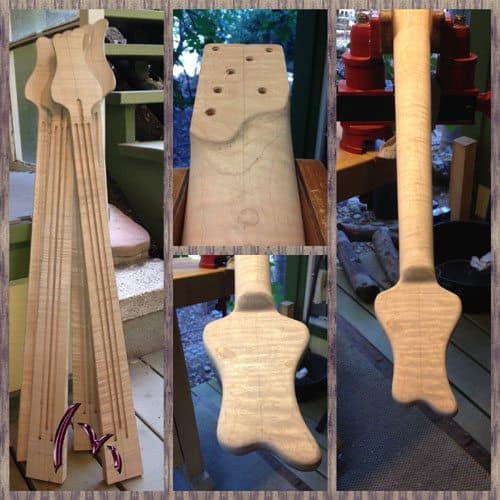Bass Musician Magazine’s Year of the Luthier – Martin Moore - Neck Carving-2