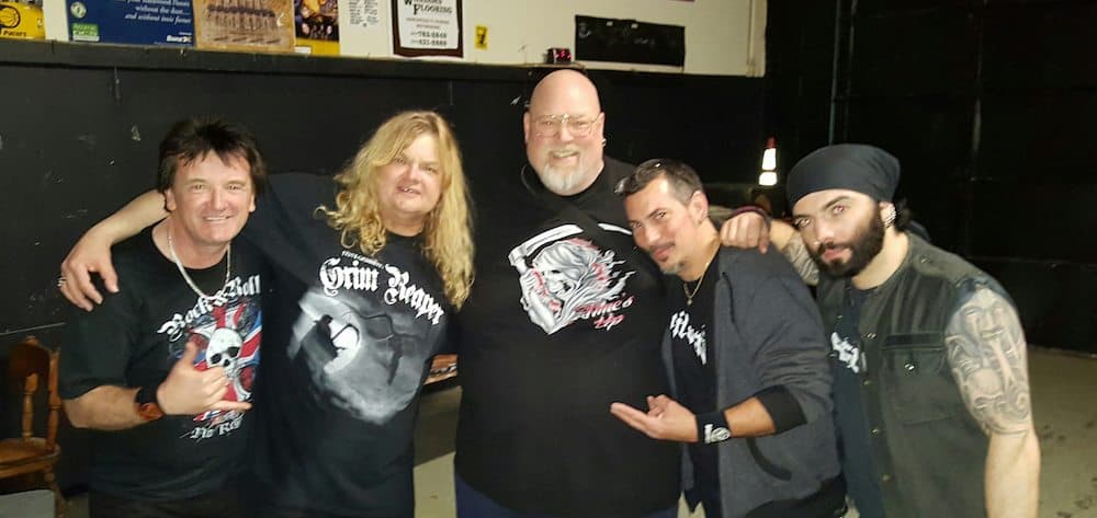 Myself with the 80's metal band "Grim Reaper"
