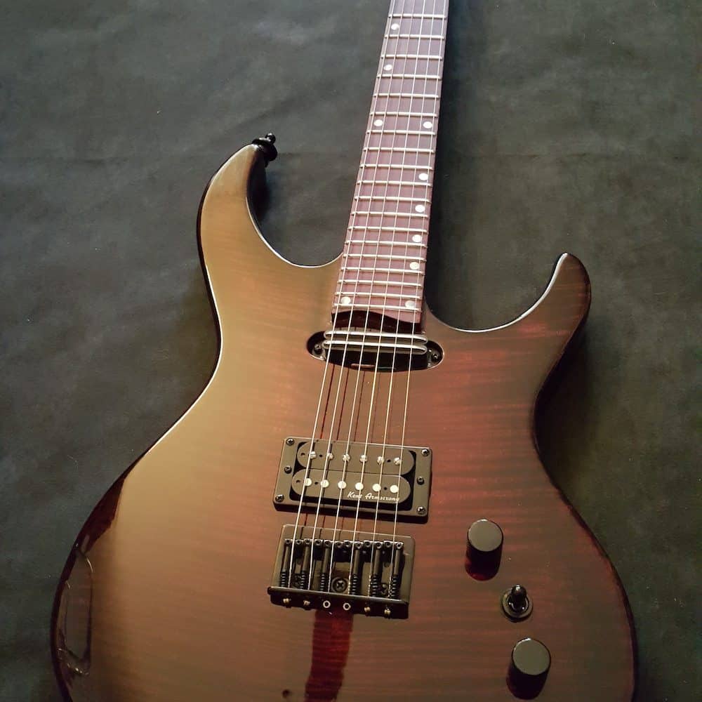 HJC Customs Signature Guitar, built for Richie Yeates of Grim Reaper