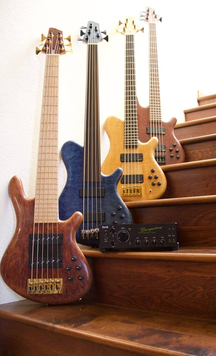 My basses are designed to be lightweight and ergonomic for these specific reasons