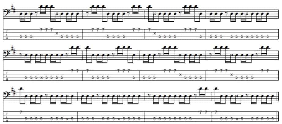 Fig. 2 – Bass Lines – Led Zeppelin – “Kashmir”