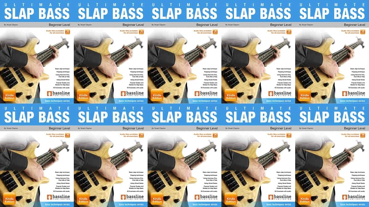 Ultimate Slap Bass – Beginner Level covers the fundamentals of the technique including basic slapping and popping techniques, effective muting techniques