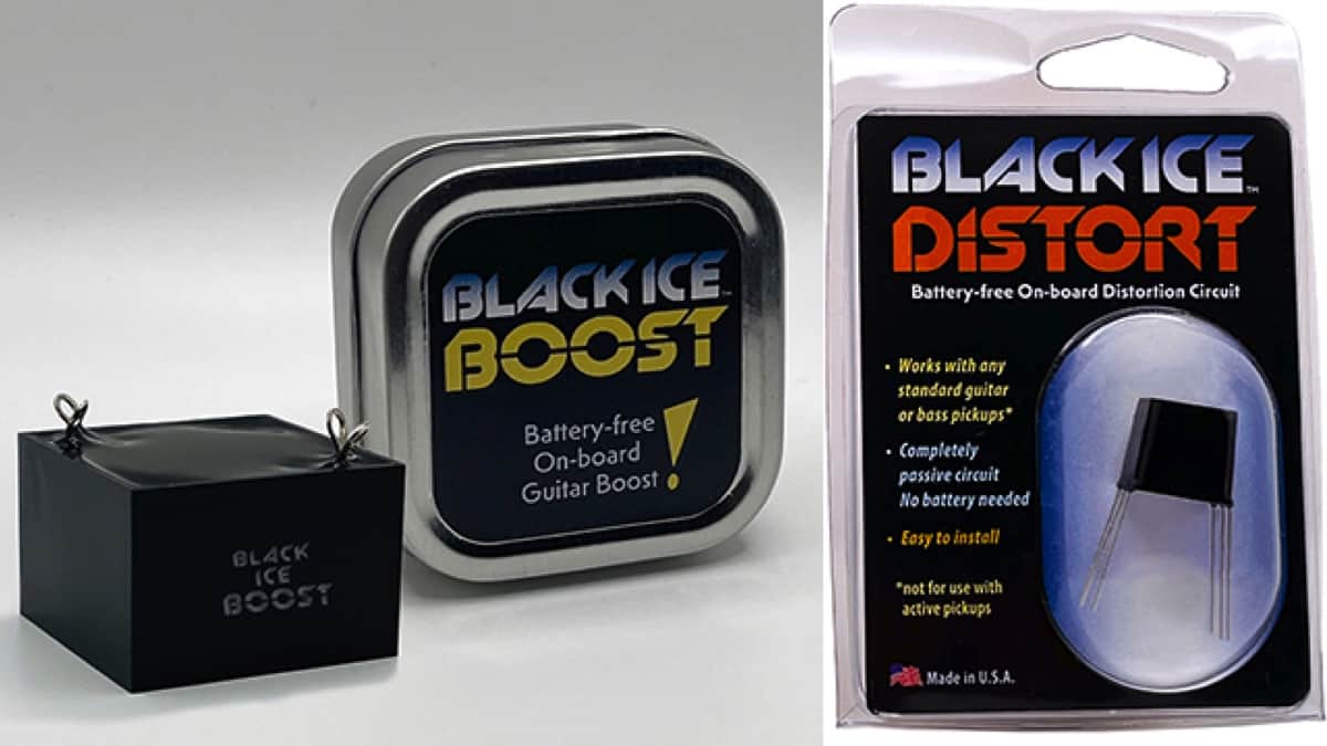 New Gear: Black Ice Boost and Distort, Battery-Free Modules for Bass and Guitar